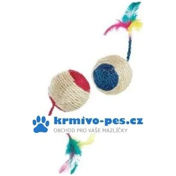 Hračka pro kočku Hračka kočka Míček sisalový 6cm různé barvy
