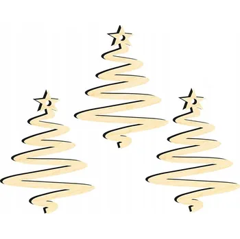 Obraz OZDOBY ŚWIĄTECZNE CHOINKOWE DREWNIANE Z32 3 ks