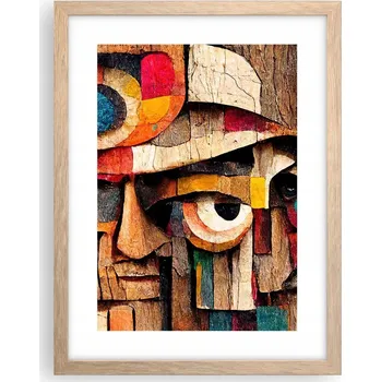 Obraz Obraz plakát v rámu světlý dub do obýváku 30x40 abstrakce plakáty na zeď