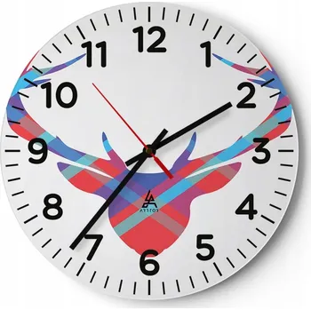 Hodiny Kuchyňské nástěnné hodiny 30x30 Abstrakce Moderní skleněné hodiny Tiché