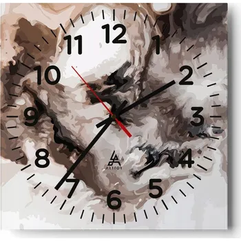 Hodiny Nástěnné hodiny do obýváku 40x40 Abstrakce Tiché hodiny Skleněné hodiny Bez hlučnosti