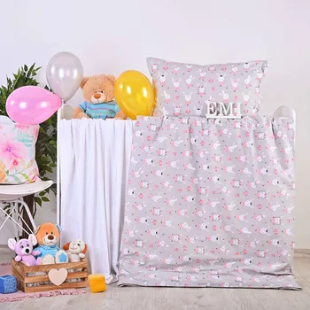 Povlečení Povlečení dětské bavlněné Zajíčky EMI: Dětský set 130x90 + 65x45