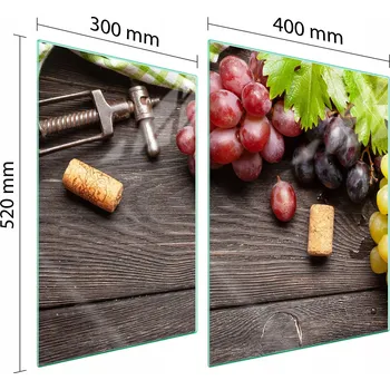 Kuchyňské prkénko Krájecí deska TMK ArtDeko sklo 2 ks