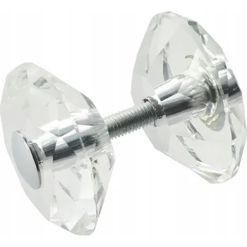 Obraz AMIX NÁBYTKOVÁ ÚCHYTKA KNOFLÍK NA NÁBYTEK SKŘÍŇKY FI60MM CHROM + KRYSTAL GKS001-60