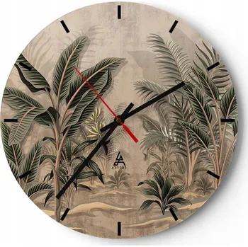 Hodiny Nástěnné hodiny do kuchyně 30x30 Les Natura Skleněné hodiny do obýváku Tiché