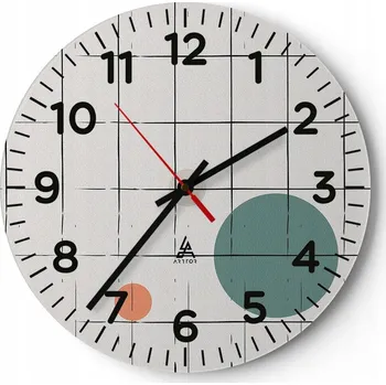 Hodiny Kuchyňské nástěnné hodiny 30x30 Moderní skleněné hodiny do obýváku Tiché