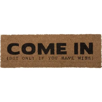 Rohožka KOKOSOVÁ ROHOŽKA PŘED DVEŘE OBDÉLNÍKOVÁ S NÁPISEM 75 x 26 cm