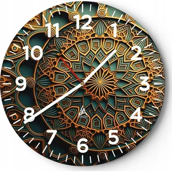 Hodiny Kuchyňské nástěnné hodiny 30x30 Mozaika Moderní skleněné hodiny do obýváku Tiché