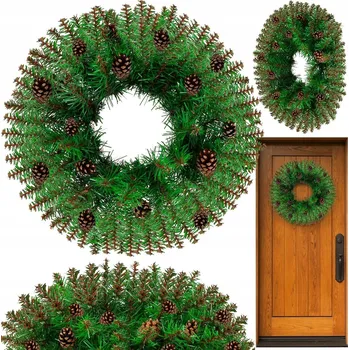 Věnec CA1439 DIAMANTOVÝ VĚNEC S ŠIŠKOU 40 CM