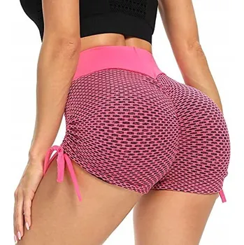 Dámské legíny SHORTY SPORTOVNÍ KRAŤASY S VYSOKÝM PASEM, ŽEBROVANÉ S