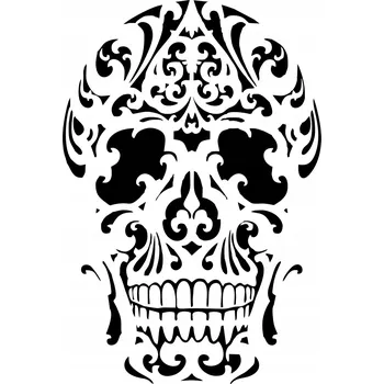 Samolepicí dekorace na vozidlo NÁLEPKA na auto LEBKA LEBKA SKULL 44x30cm