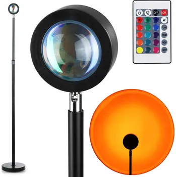 Stojací lampa STOJACÍ NÁLADOVÁ LAMPA RGB LED PROJEKTOR DÁLKOVÝ OVLADAČ