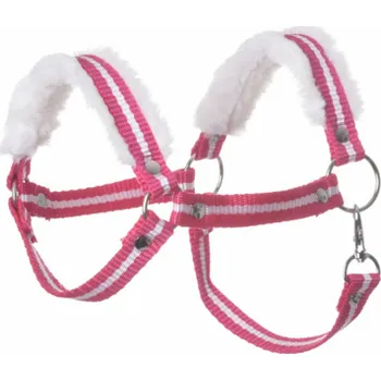 Hobby horsing Ohlávka pro hobby horse LarDen s beránkem, červený proužek, vel. M