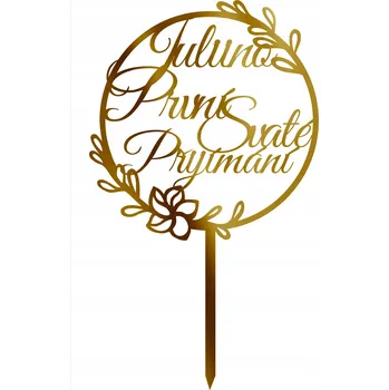 Obraz Topper na dort První Svaté Přijímání - zlatý TKZ-18A