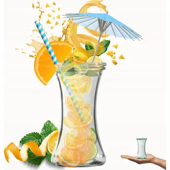 Zavařovací sklenice Dekorativní skleněná zavařovací sklenice Zavařovací Sklenice Weck ml, dezertní zavařovací sklenice DELI, kelímek 1 Ks