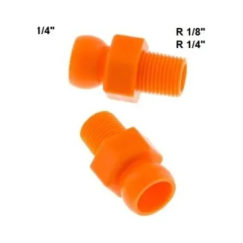 Zahradní hadice KLOUBOVÁ HADICE SE ZÁVITEM AR 1/8" - 1x Prvek (přípojka), oranžová hlavice, Oranž. prvek R1/8"