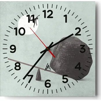 Hodiny Kuchyňské nástěnné hodiny 30x30 Abstrakce Skleněné hodiny do obýváku Moderní Tiché