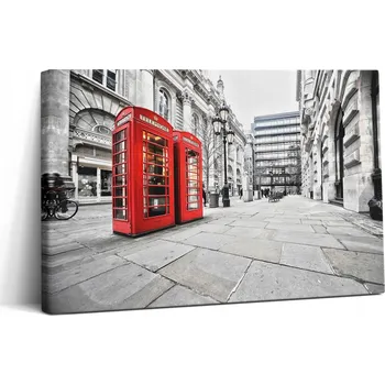 Obraz Obraz Canvas Do Ložnice Tištěný Červené Telefonní Budky Londýn 30x20