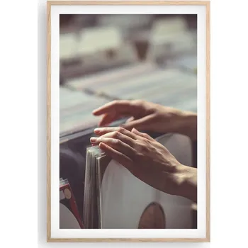 Obraz Obraz plakát v rámu světlý dub do obýváku 61x91 hudební motiv plakáty na zeď