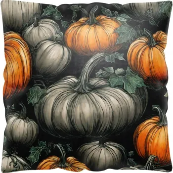 Polštář POVLEČENÍ NA POLŠTÁŘ 40x40 cm VELUR DEKORATIVNÍ SAMETOVÉ PODZIMNÍ