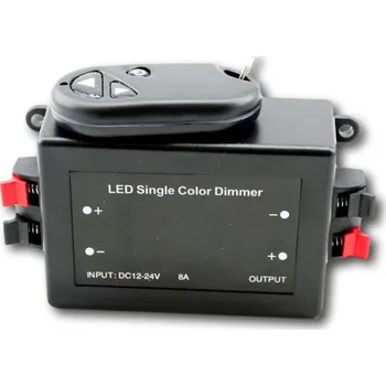 LED páska RF rádiový stmívač pro jednobarevné bílé LED pásky 12V 24V dálkový ovladač 8A