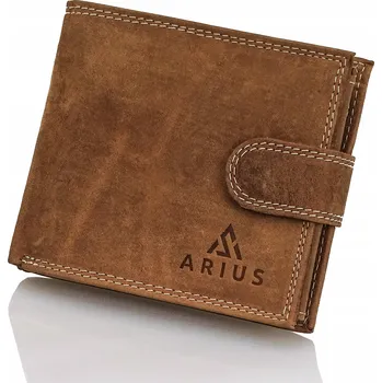 Peněženka ARIUS pánská kožená peněženka s RFID ochranou, střední velikost, zabezpečená proti krádeži, na patentku