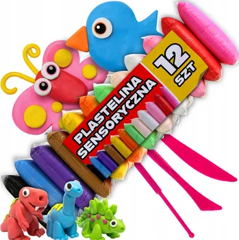 Modelovací hmota Pěnová Plastelína MAXSELL 12 barev modelovací pěna s certifikátem CE