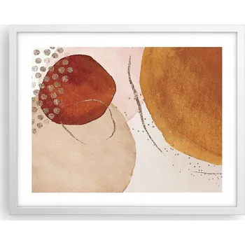 Obraz Obraz plakát na zeď v bílém rámu 50x40 abstrakce foto do obýváku