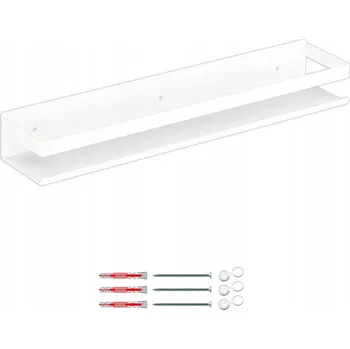 police Kovová police Domer 40 x 10 cm bílá