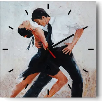 Hodiny Velké nástěnné hodiny 40x40 Abstrakce Skleněné tiché hodiny