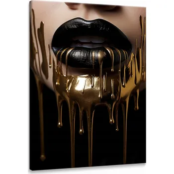 Obraz Obraz do Obývacího Pokoje ČERNÉ RTY Portrét Abstrakce Styl Glamour 30x40