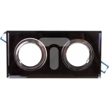 Bodové svítidlo GTV BODOVÉ HALOGENOVÉ SVÍTIDLO BRILLANTE DUO ČERNÉ SKLO DVOJITÉ OP-DUOK