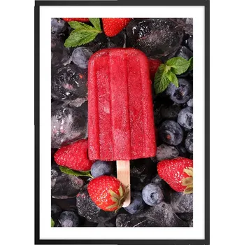 Obraz Plakát v černém rámu do obýváku ložnice 50x70 zmrzlina moderní obraz