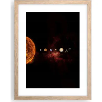 Obraz Obraz plakát v rámu světlý dub do obýváku 30x40 vesmír na zeď