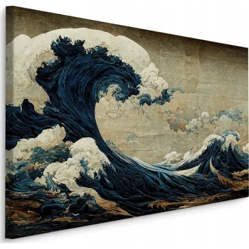 Obraz Plátno CANVAS Oceán Vlny Krajina Vintage Styl 100x70