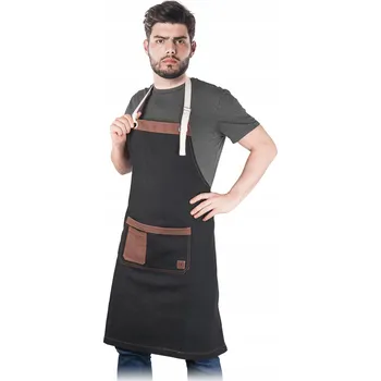 Kuchyňská zástěra Baristická/Barmanská zástěra ochranná Černo-Hnědá