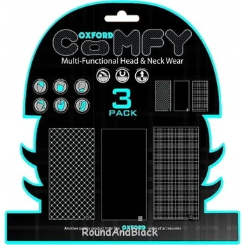 Moto oblečení OXFORD ZATEPLOVACÍ LÍMEC COMFY B&W TARTAN 3 KS ČERNÁ BÍLÁ UNIVERZÁLNÍ VELIKOST