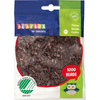 Dětské navlékací korálky Zažehlovací korálky 5 mm Hnědé 1000 ks