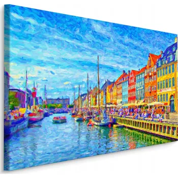 Obraz Obraz ARCHITEKTURA Kodaň Malba Dekorace 40x30