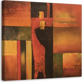 Obraz OBRAZ NA PLÁTNĚ Abstrakce Oranžová 30x30