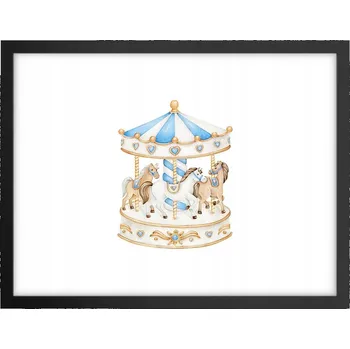 Obraz Obraz plakát v černém rámu do obýváku 40x30 koně foto plakáty na zeď