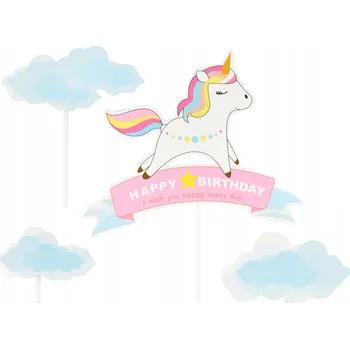 Obraz Topper Arpex k narozeninám - jednorožec