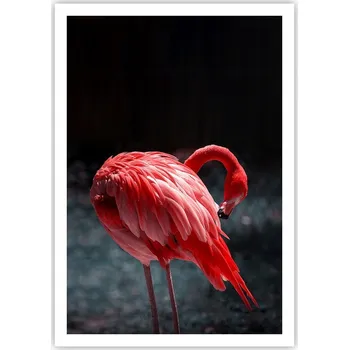 Obraz Plakát na zeď bez rámu 70x100 plameňák obraz plakáty do obývacího pokoje ložnice