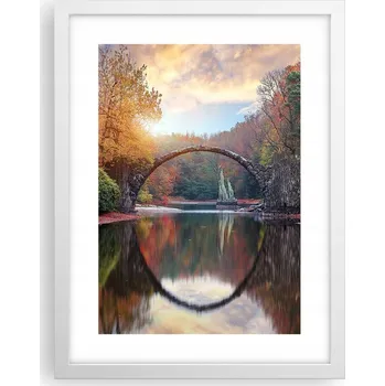 Obraz Obraz plakát v bílém rámu do obýváku 30x40 krajina plakáty na zeď