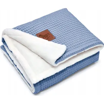 Dětská deka PEPI DEKA DO KOČÁRKU 55x75 OBOUSTRANNÁ VAFLE MEDVÍDEK