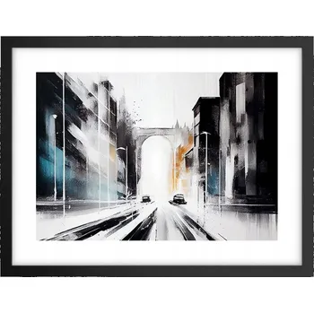 Obraz Obraz plakát v černém rámu do obýváku 40x30 architektura foto na zeď