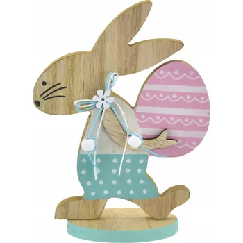 Velikonoční dekorace Velikonoční figurka, dřevěný zajíc, 17 cm