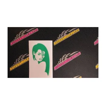 Samolepící dekorace SAMOLEPKA Žena tvář 002 pravá (10 - červená) NA AUTO, NÁLEPKA, FÓLIE, POLEP, TUNING, VLASTNÍ TEXT, TISK, AUTOSAMOLEPKY.cz, POLEPY, OBRÁZEK, LOGO, SAMOLEPKY