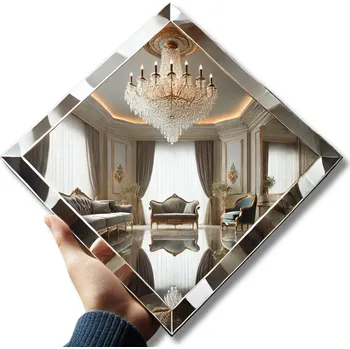 Zrcadlo Zrcadlové dlaždice fazeta 15 cm x 15 cm samolepicí