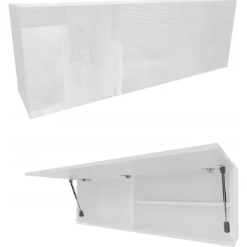 Komoda Závěsná skříňka PLATAN ROOM bílá MDF 120x40 cm lesklá